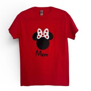 Disney Family Shirts Matching Mom Red Size Small
